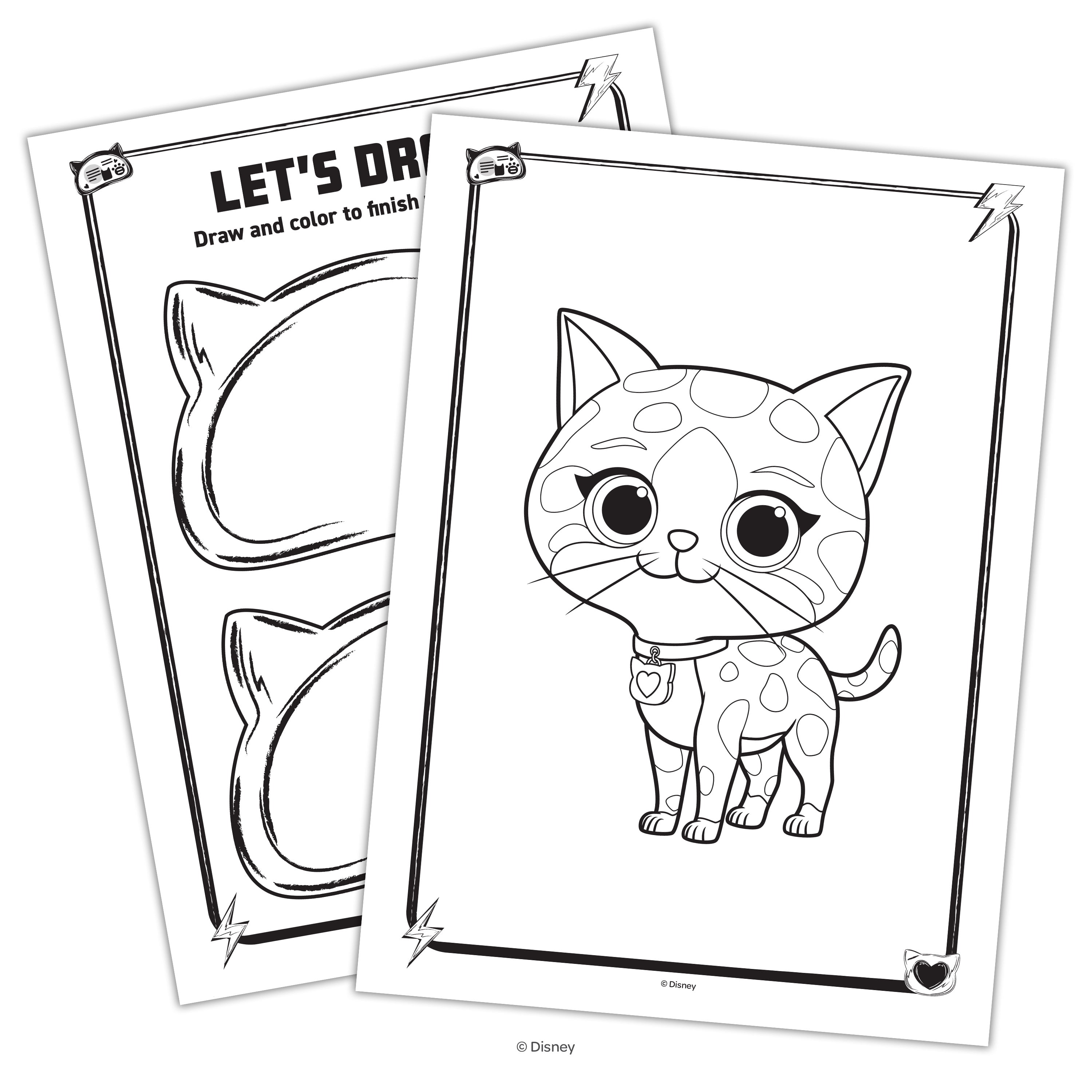 Disney Super Kitties Coloring and Activity Book with Stickers, 64 Pages by Bendon ISBN: 09781690282785
