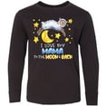 thumbnail image 3 of Inktastic I Love My Mama to the Moon and Back Cute Sheep Long Sleeve Youth T-Shirt, 3 of 5