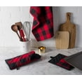 thumbnail image 4 of DII Buffalo Check Kitchen, Classic Farmhouse Dishtowel Set, 20x30", Red & Black, 3 Piece, 4 of 5
