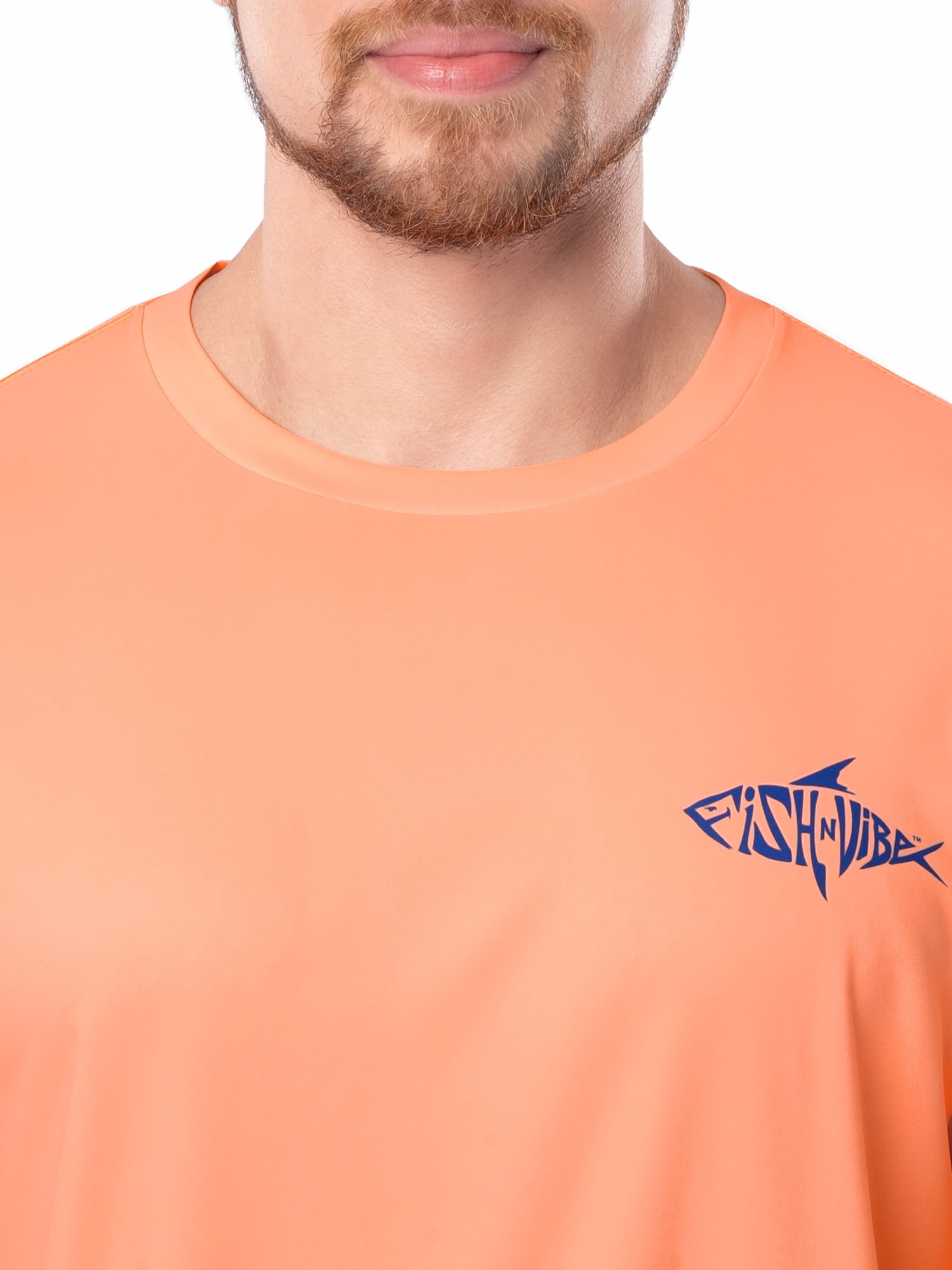 Fish N Vibe Men's Sublimated Long Sleeve Performance Tee, Shrimp/Fnv Itinerary, 3XL