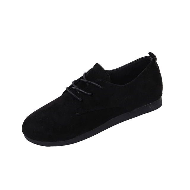 Mocassins Décontractés à la Mode pour Femmes, Grande Taille, Bout Rond, à Lacets, pour un Port Toute la Journée