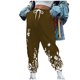 thumbnail image 2 of Puntoco Moda Casual Para Mujer Bolsillos Estampados No Posicionados Cintura Elástica Cordón Leggings Pantalones De Chándal Pantalones Marrón L, 2 of 5