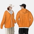 thumbnail image 4 of Daiia Orange Glitter2 UPF 50+ Sun Protection Hoodie Jacket Lightweight Long Sleeve Sun Shirt for Women Men with Pocket Hiking Outdoor-XX-Large, 4 of 7