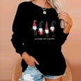 thumbnail image 4 of jsaierl Hanging With My Gnomies Sweatshirts Women Christmas Long Sleeve Pullover Shirts Funny Garden Gnome Graphic Tees Tops, 4 of 7