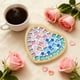 thumbnail image 1 of Juego de mosaicos para San Valentín | Kit de manualidades para posavasos de madera con mosaicos de colores variados y herramientas completas | Incluye pegamento de 6 ml, 1 of 5