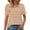 Coffee, variant on Summer Tops for Women Puff Short Sleeve Square Neck T Shirts 2026 Dreesy Casual Blouse Pink XXL