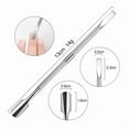 thumbnail image 3 of 4 PCS Cuticle Pusher Remover and Trimmer -Spoon Nail Cleaner Manicure Tools, Professional Salon Double Ended Metal Nail Art Cuticle Tool, Durable Nail Tools for Fingernails Toenails(Silver), 3 of 5