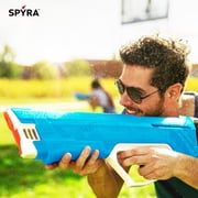 Open Box SPYRA Manual Water Blaster, Outdoor Squirt Gun for Pool, SpyraLX, Blue