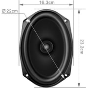 Dual Cone Car Speaker,6x9 Door speakers,Full Range,65W Max, 4 Ohm,Wide Frequency Response,Enhanced Bass,Polypropylene Cone,Rubber Surro Dual Cone Replacement Auto Speaker