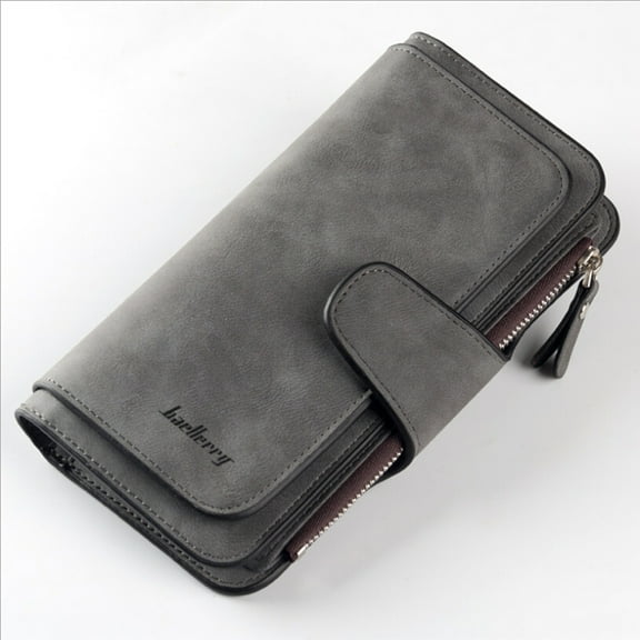 Women Lady Leather Trifold Card Wallet Clutch Checkbook Handbag Zip Purse Card Phone Holder Long Design Lady Fashion Wallets