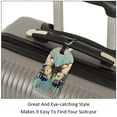 thumbnail image 3 of Square 2Pack PU Leather Butterfly Cruise Luggage Tag with Privacy Cover and Name ID Tag for Travel Handbags Backpacks Luggage Tags, 3 of 6