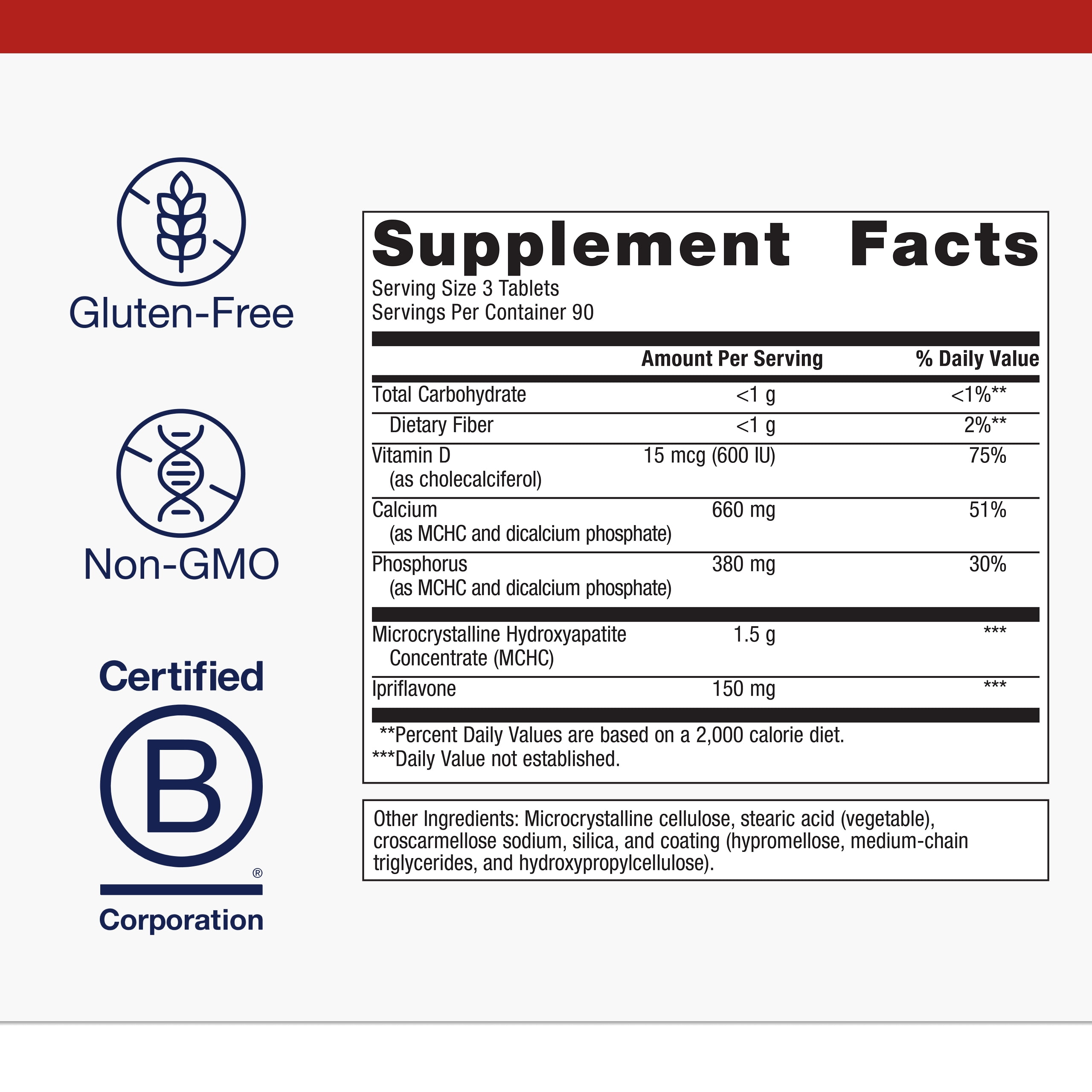 Metagenics Bone Builder Prime - MCHC Calcium Complex for Bone Density & Strength* - with Calcium, Phosphorus, Magnesium & Vitamin D* - Non‑GMO, Gluten‑Free - 270 Tablets
