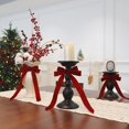 thumbnail image 4 of SMKE Velvet Ribbon Christmas Bow,Tree Topper Velvet Bow,Garland Wreath Velvet Bow,Gift Wrapping Craft Bow,Party Diy Velvet Bow,Staircase Xmas Bow,Home Holiday Velvet Decor C Beige 12Pc, 4 of 9