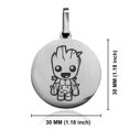 thumbnail image 2 of Stainless Steel Groot Round Medallion Pendant Necklace, 2 of 3