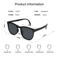 thumbnail image 4 of Polarized Mini Folding Sunglasses for Women Men, UV400+ Protection Oversized Black Oval Eyewear,Trendy Sunglasses for Driving Outdoor Beach Fishing Working , Easy Carry, 4 of 6