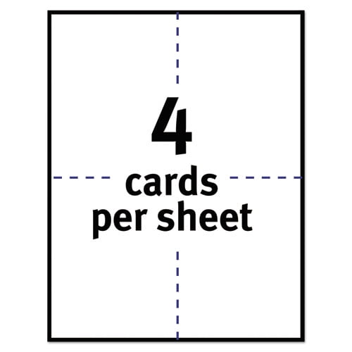 Printable Postcards, Laser, 80 lb, 4.25 x 5.5, Uncoated White, 200 Cards, 4 Cards/Sheet, 50 Sheets/Box Printable Postcards, Laser, 80 lb, 4.25 x 5.5, Uncoated White, 200 Cards, 4 Cards/Sheet, 50 Sheets/Box