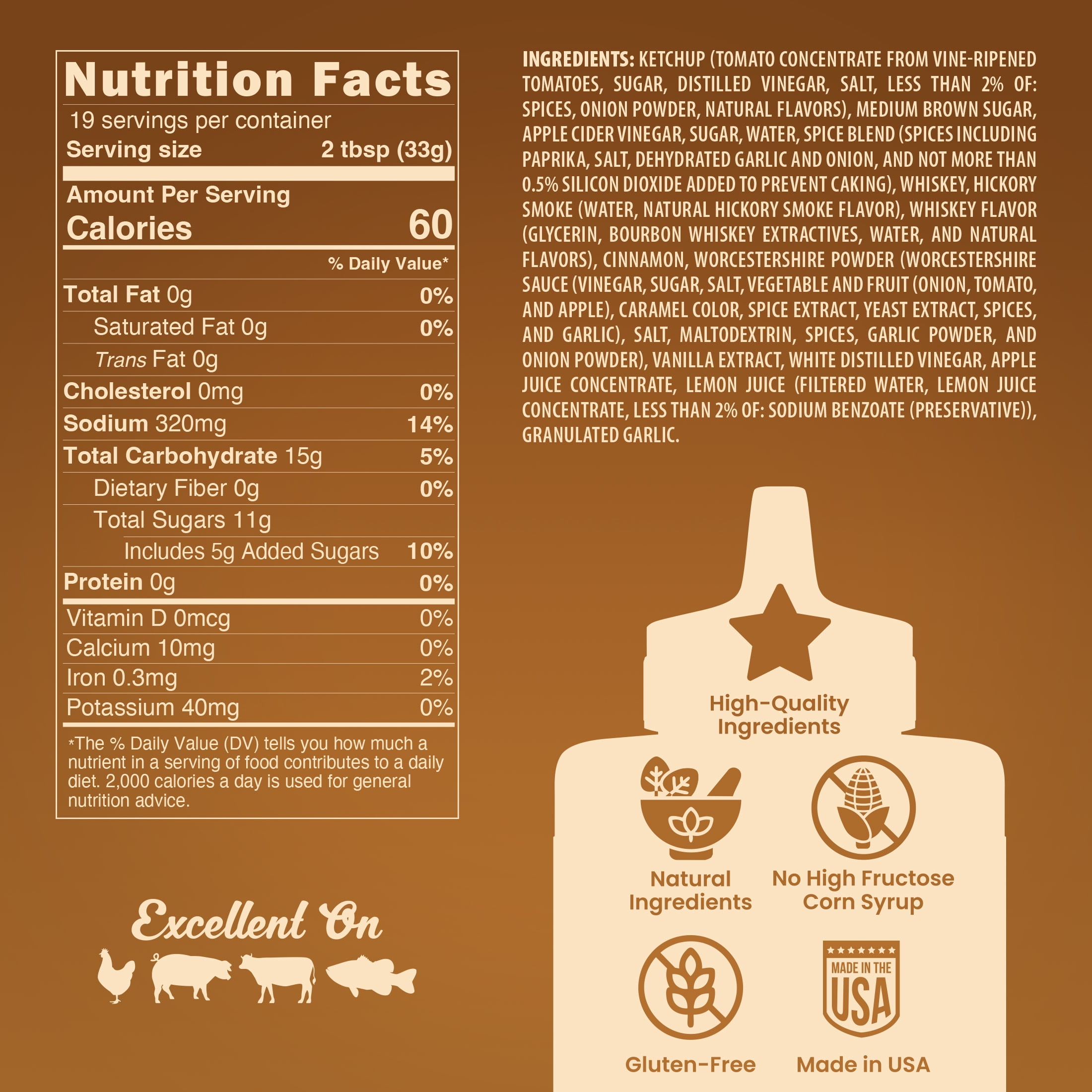 Whiskey Blues BBQ Sauce, 22 oz