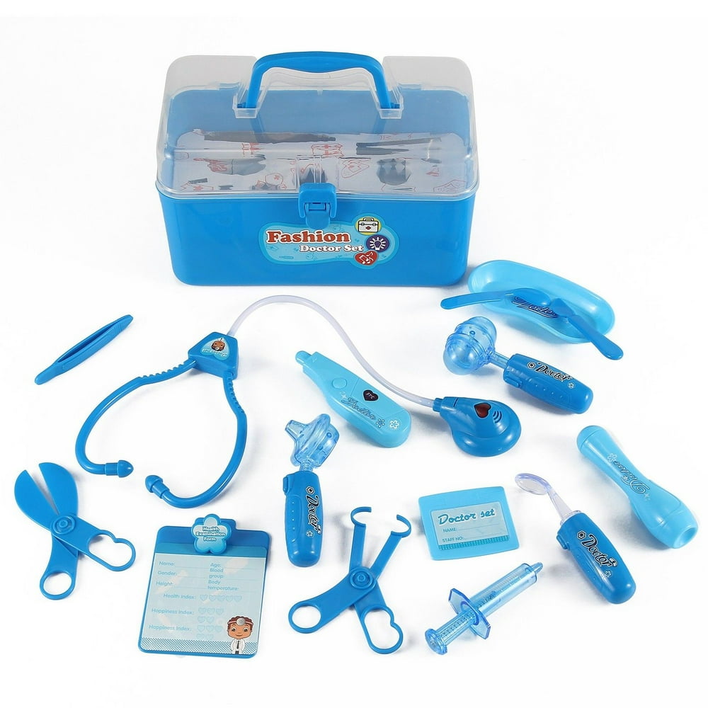 Medical Box Blue Doctor Nurse Medical Kit Playset