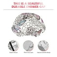 thumbnail image 4 of Yiaed Vintage Butterflies Print Reusable Shower Cap & Bath Cap & Lined, Oversized Waterproof Shower Caps Designed for all Hair Lengths, 4 of 7
