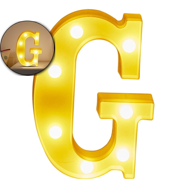 Dvruxg Light Up Letters, Led Letter Lights 26 Alphabet, Decorative Lighted Letter, Battery Powered Led Marquee Letters for Party, Bar, Night Light, Home Decor