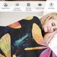 thumbnail image 3 of Orinice Dragonfly Blanket Colorful Dragonfly   Throw Blanket Fuzzy Plush Super Soft Cozy Warm Dragonfly Stuffed Animal Decor Bedding Blanket Gifts for Boys Girls Kids Adult Men Women   40x50in, 3 of 6