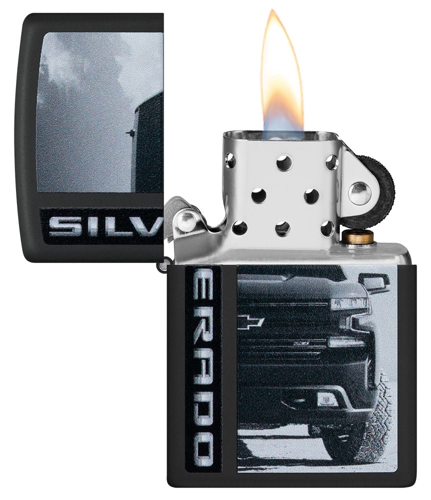 Zippo Chevy Silverado Truck Black Matte Pocket Lighter