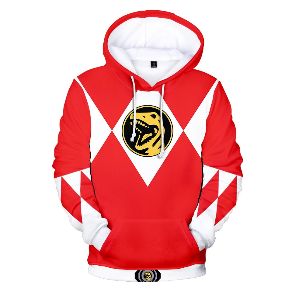 Mighty Morphin Power Rangers Hoodie Casual Sweatshirt Long Sleeve ...
