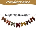 thumbnail image 2 of 6.5 Ft Fall Velvet Bow Garland Pre-Strung for Xmas Thanksgiving Decor, 2 of 8