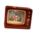 thumbnail image 1 of Globo de nieve navideño con forma de TV, linterna, caja de música iluminada para mesa de fiesta de Navidad Muñeco de nieve rojo, 1 of 7