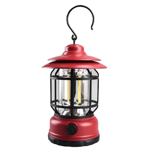 Naiovety Accesorio de herramientas de luz para acampar, herramienta de iluminación Universal, linterna de tienda USB impermeable Retro, Iluminación y accesorios Rojo