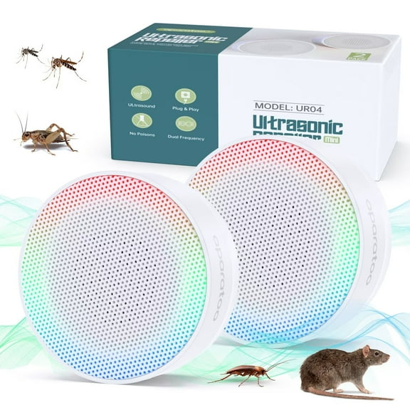 Queenmew Bug Zapper, Mosquito Zapper, Fly Zapper, Electronic Mosquito Killer with LED Light for Patio, Bedroom, Kitchen, Office, White