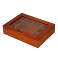 thumbnail image 1 of Binwennn Wooden Jewelry Organizer With 12 Or 9 Compartments Elegant Chest For Trinkets And Accessories Wooden Tea Organizer Food Grade Material Small Item Storage Desktop Ornament Divided Turntable, 1 of 7