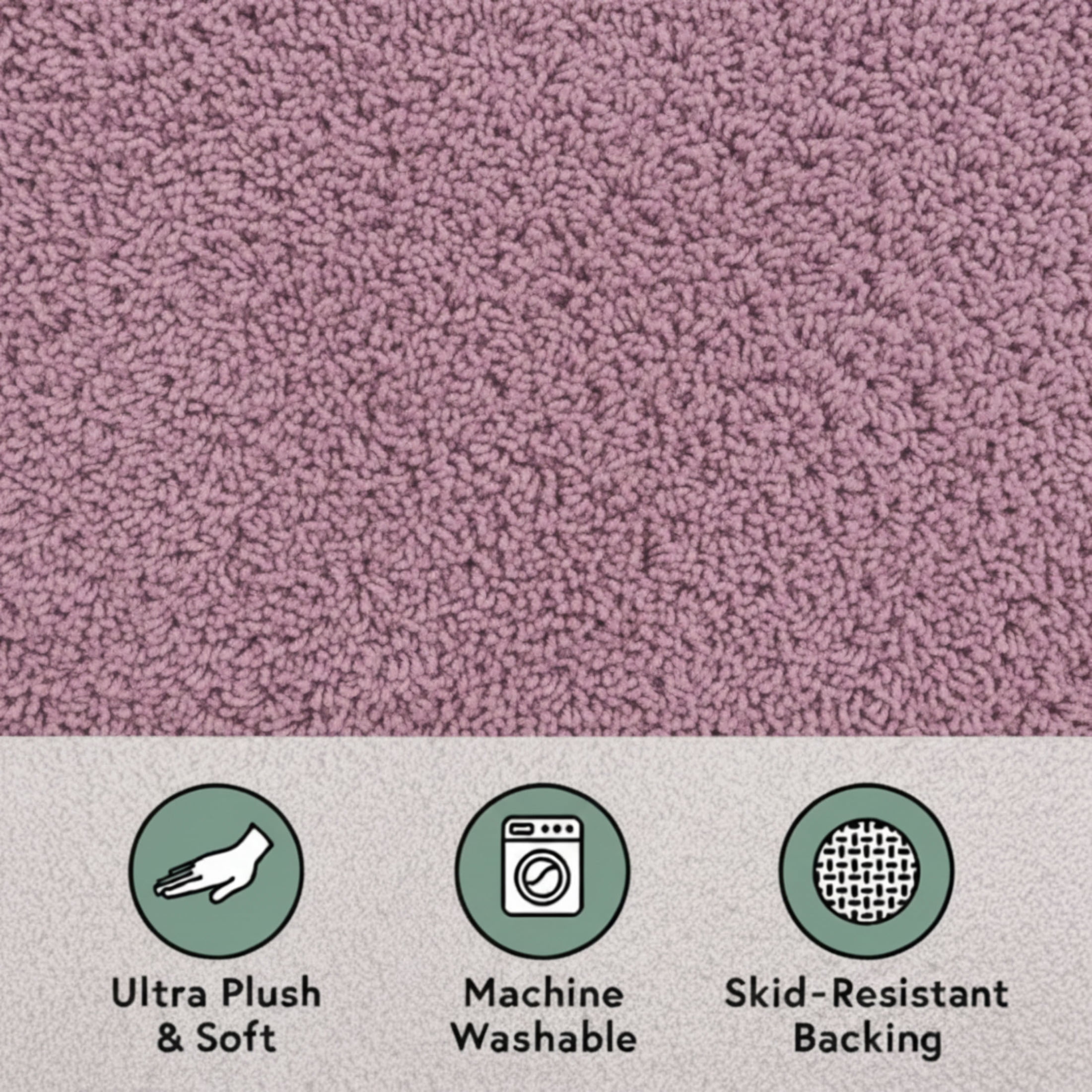 Better Homes & Gardens Ultra Soft Polyester Rug, Plush Absorbent Floor Rug with Skid-Resistant Backing, Machine Washable, 23" x 39", Violet Gem