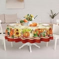 thumbnail image 2 of Oval Fall Tablecloth,Thanksgiving Autumn Harvest Pumpkin Sunflower Maple Leaf Table cloth,Polyester Waterproof Wrinkle Resistant Durable Tablecloth for Fall,Thanksgiving,Holiday,Home Decor 60x84inch, 2 of 6