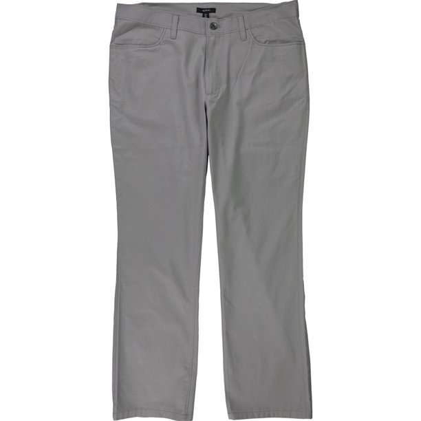 Alfani Mens Solid Casual Chino Pantalones, Gris, 34W x 30L