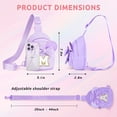 thumbnail image 5 of Yoolife Initial Backpack for Women, Travel Crossbody Bags for Her, Cute Sling Gift Bag, Birthday Gifts for Women, Travel Essentials, Purple, K, 5 of 8
