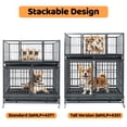 thumbnail image 3 of Homey Pet 43 Inch Metal Wire Dog Whelping Box for Puppies + Stackable Heavy Duty Dog Crate Cage Kennel with Caster, Divider, Floor Grid and Tray for Medium/Small Sized Dogs, 3 of 14