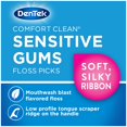 thumbnail image 6 of DenTek Comfort Clean Sensitive Gums Floss Picks, Soft & Silky Ribbon, 150 Count, - 6 Pack, 6 of 8