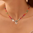 thumbnail image 3 of Turandoss Colorful Initial Beaded Heart Choker Necklaces for Women Girls Letter A-Z Kids Jewelry Trendy Custom Birthday Gifts for Women Teen Girl Her, 3 of 9