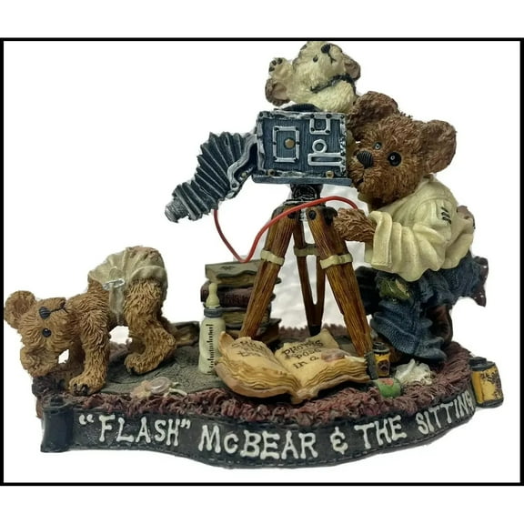 Boyd's Bears Figurine Photographer Bear Flash McBear and The Sitting #227721