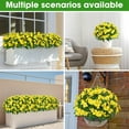 thumbnail image 4 of Topboutique Artificial Flower Impatiens 4 Pcs 7 Branches Silk Balsam Bouquet Flowers Fake Flowers Greenery for Balcony Garden Bonsai Decoration (Yellow), 4 of 9