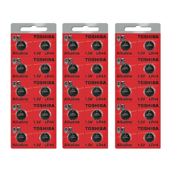 Toshiba LR44 AG13 Alkaline 1.5 Volt Battery (30 Batteries)