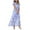 Purple, variant on Women'S Dresses Swing Long Dress Chiffon Floral Short Sleeve Ruffle V Neck Fashion Waist Flowy Dress Dresses Women'S Casual Dress Light Blue Xxxl