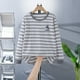 thumbnail image 5 of Blusas y camisas de manga larga con cuello redondo para verano y primavera, moda para niños pequeños, blusa lisa de manga larga con cuello redondo para mujer, blusa de poliéster para niños, 5 of 5