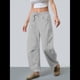 thumbnail image 5 of Pantalones Deportivos para Mujer con Cintura Elástica, Pierna y Cordón Ajustable, Estilo Palazzo Informal con Bolsillos. Gris XL, 5 of 6