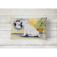 thumbnail image 2 of Caroline's Treasures SS8135PW1216 Bull Terrier Decorative   Canvas Fabric Pillow, 12H x16W, multicolor, 2 of 3