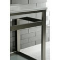 thumbnail image 2 of Kingston Brass VWP2522W8B8 Quadras 25" Ceramic Console Sink with Steel Base and Glass Shelf (8-Inch, 3-Hole), White/Brushed Nickel, 2 of 7