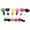 A, variant on Dserhfy 6 Pcs Sand Timer Colorful Hourglass Sandglass Sand Clock Timers Set for Brushing Children's Teeth Cooking Game School Office