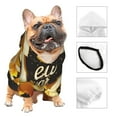 Cauagu Happy New Year 2025 C Pattern Winter Pet Hoodie Sweatshirts Dog