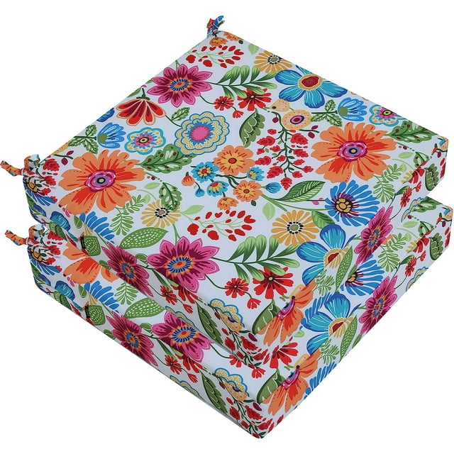 BOTUI Outdoor Chair Cushions Set of 2, Patio Chair Cushions 22 x 22 Seat Cushions for Patio